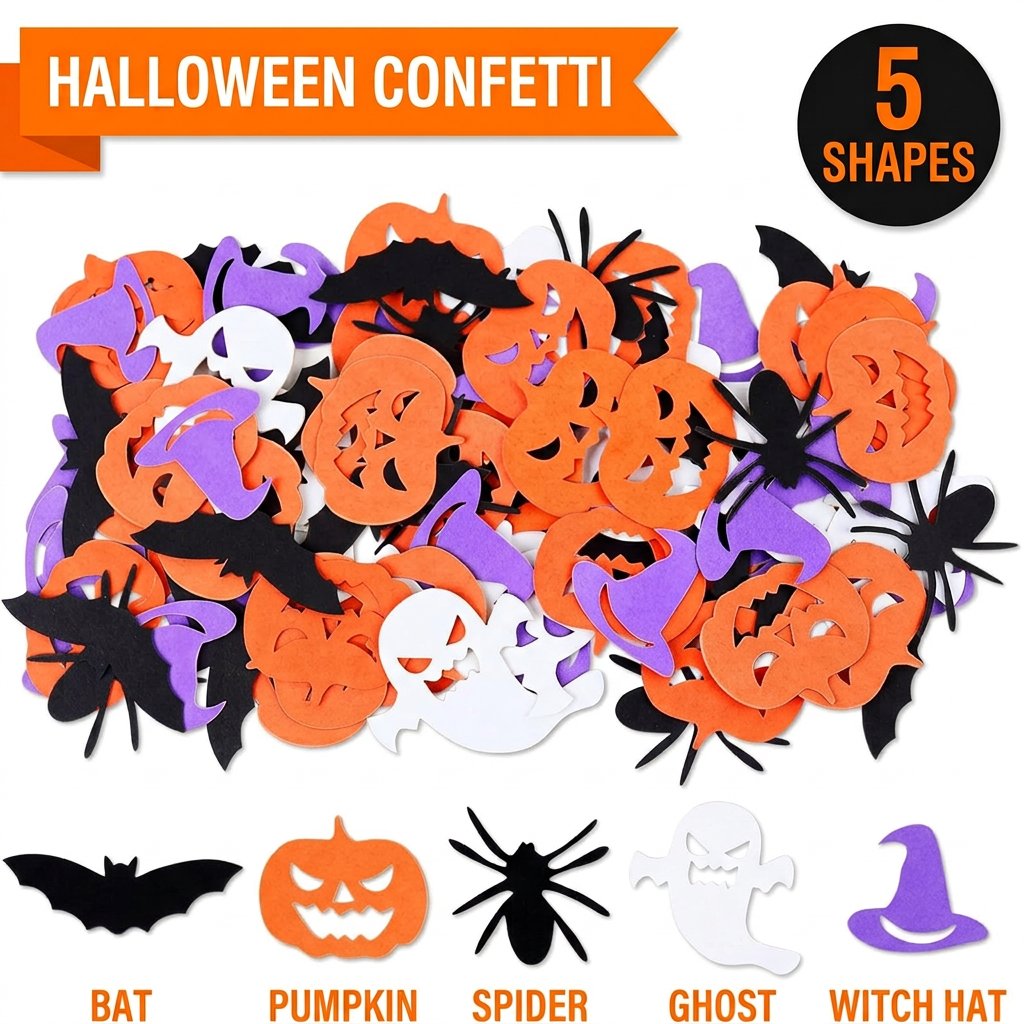 Papercraft Supply Confetti - Decoraciones para Fiesta de Halloween, Confeti