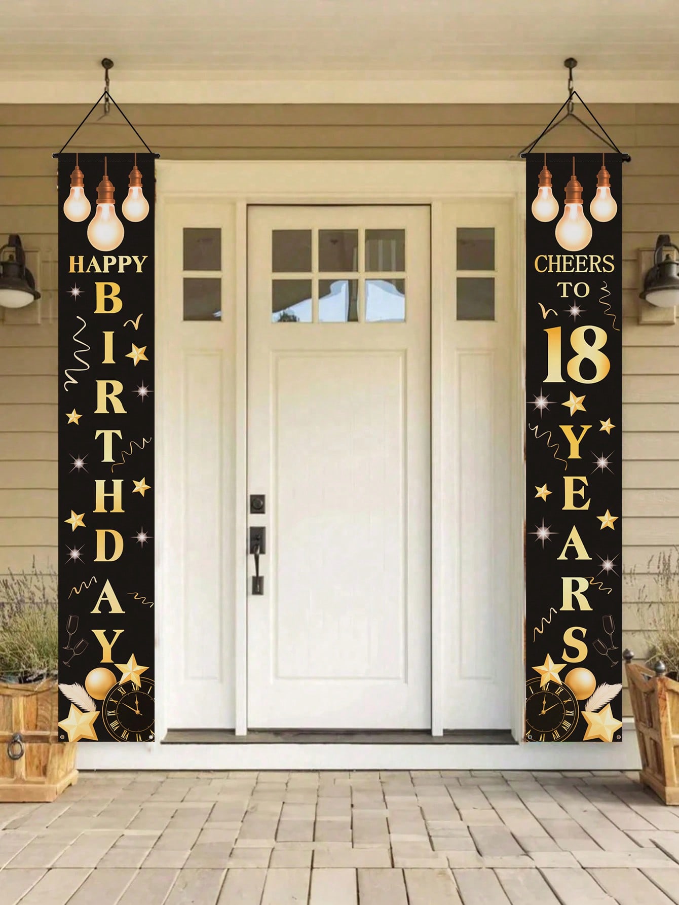 Party Banner Gold - 1 par de pancartas de celebración