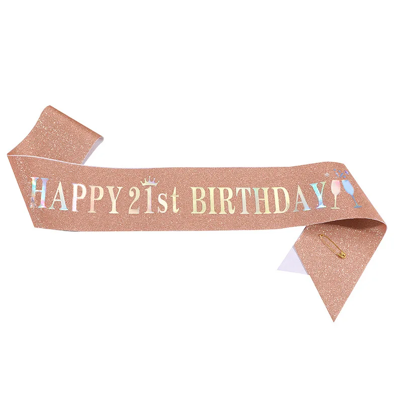 Faja con purpurina para niñas  - Birthday Sash Glitter reseña y precio