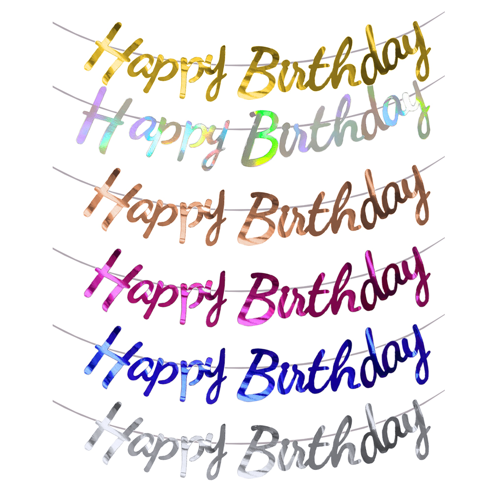 Banner de feliz cumpleaños, ba - Party Banner Gold reseña y precio