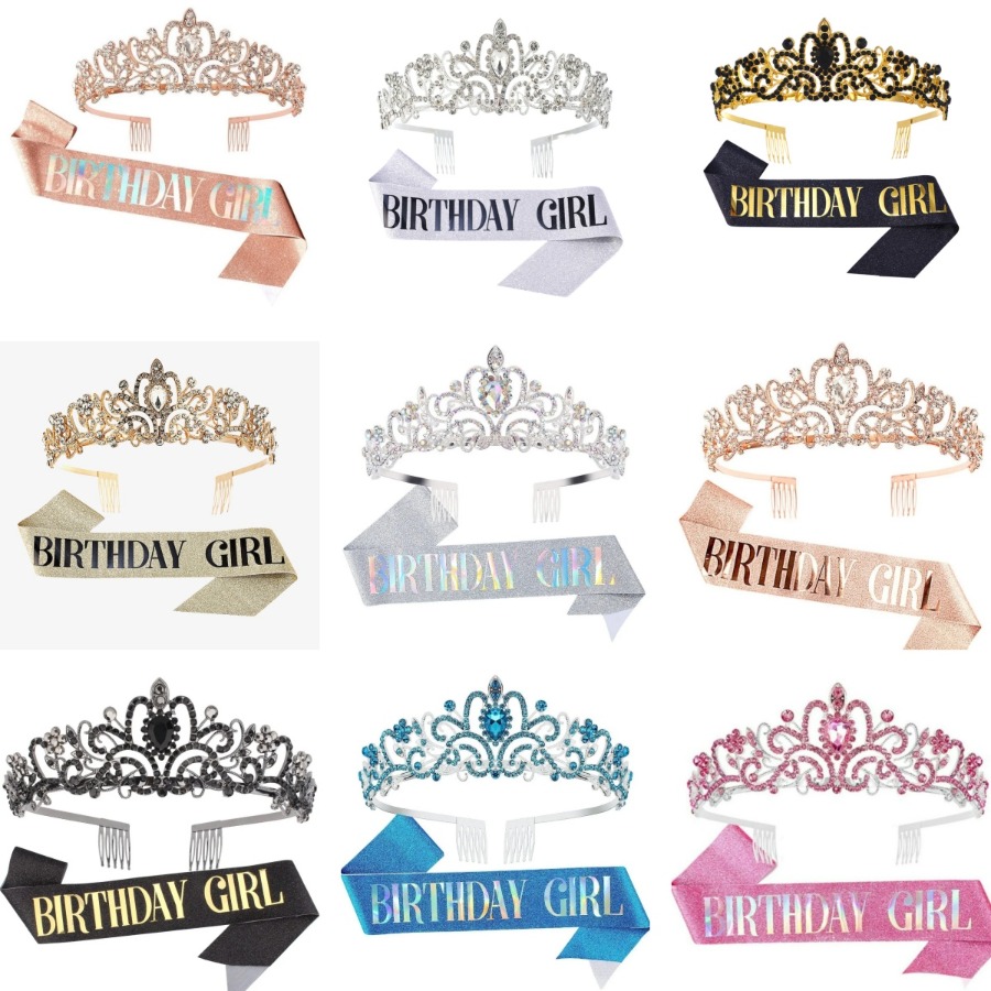 Juego de 2 piezas de corona de - Birthday Sash Glitter reseña y precio