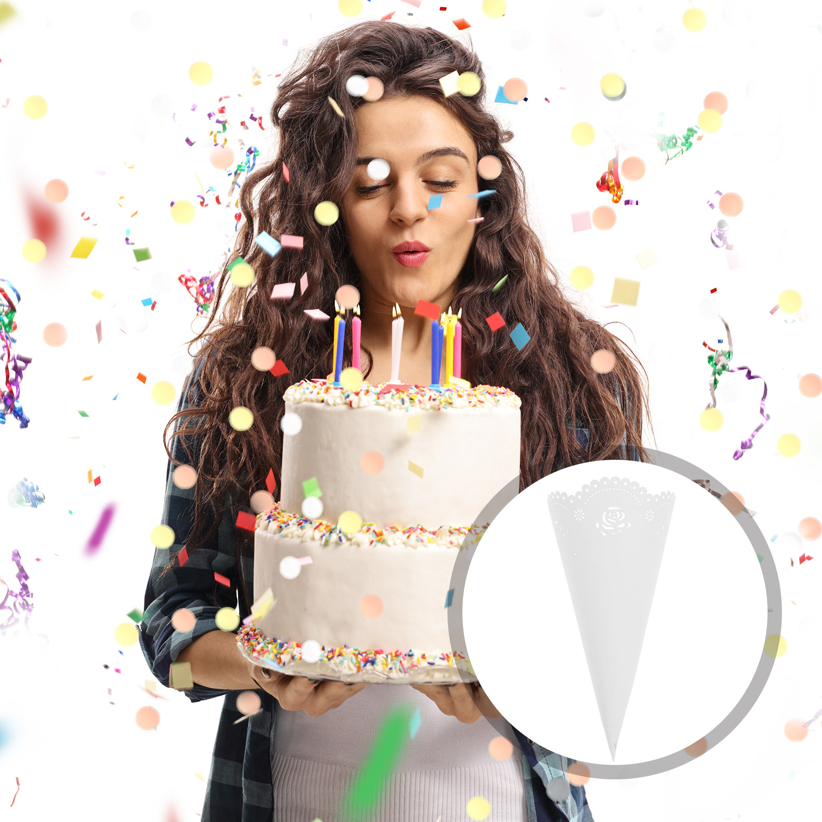 20 Conos de Papel para Confeti - Papercraft Supply Confetti reseña y precio