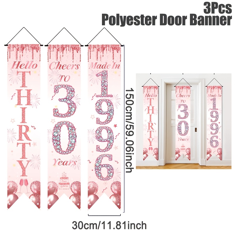 Set de 3 Pancartas Decorativas - Party Banner Gold reseña y precio