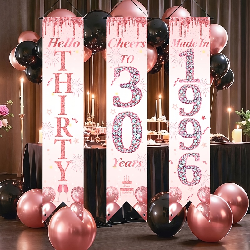 Set de 3 Pancartas Decorativas - Party Banner Gold reseña y precio