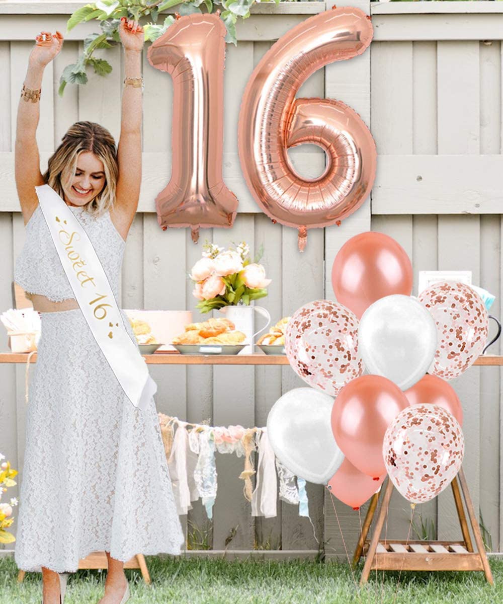 Decoraciones de 16 cumpleaños  - Party Banner Gold reseña y precio